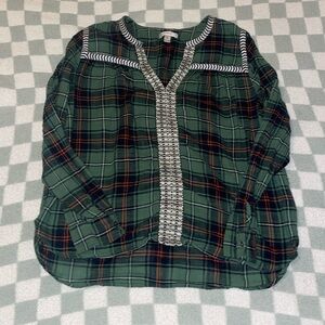 One of a kind J. CREW long sleeve blouse 🍁🍃💚